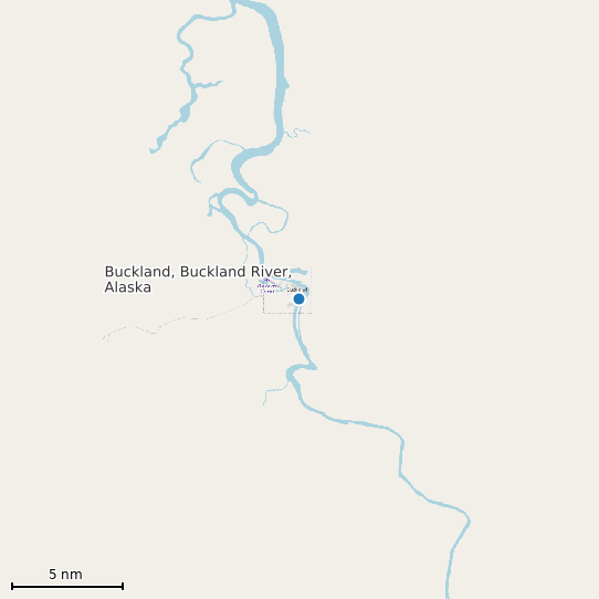 Map of Buckland, Buckland River, Alaska Tide Prediction Station