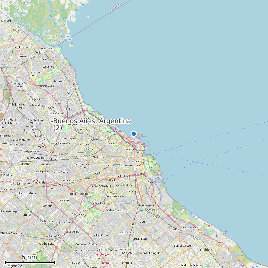 Map of Buenos Aires, Argentina (2) Tide Prediction Station