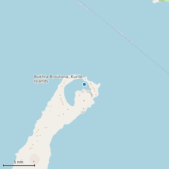 Map of Bukhta Broutona, Kurile Islands Tide Prediction Station