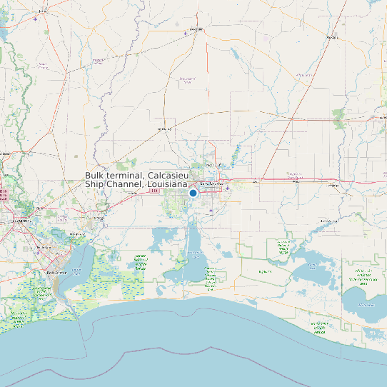 Bulk terminal, Calcasieu Ship Channel, Louisiana map