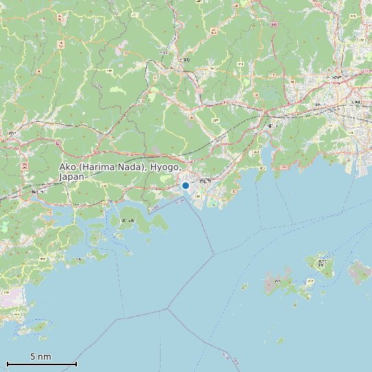 Map of Ako (Harima Nada), Hyogo, Japan Tide Prediction Station