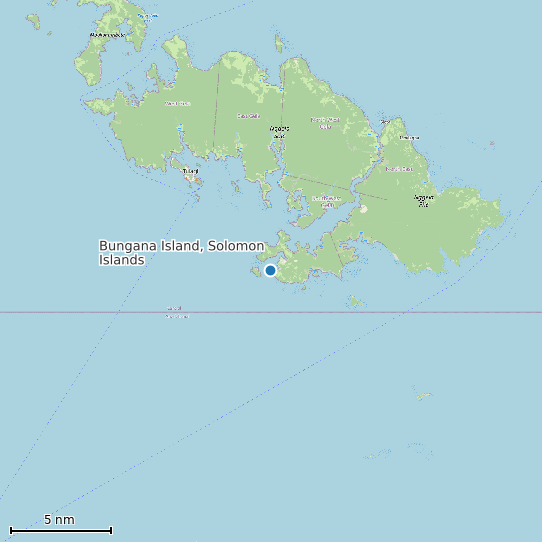 Map of Bungana Island, Solomon Islands Tide Prediction Station