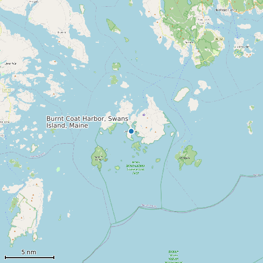 Map of Burnt Coat Harbor, Swans Island, Maine Tide Prediction Station