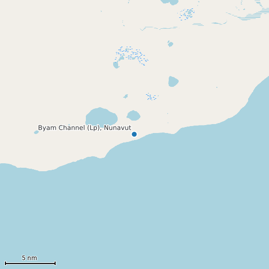 Map of Byam Channel (Lp), Nunavut Tide Prediction Station