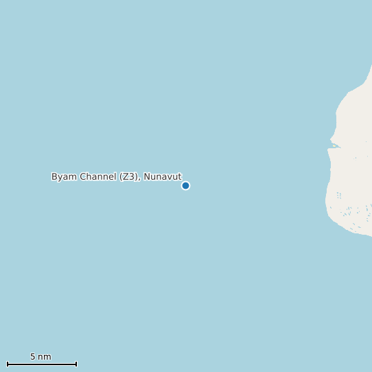 Map of Byam Channel (Z3), Nunavut Tide Prediction Station