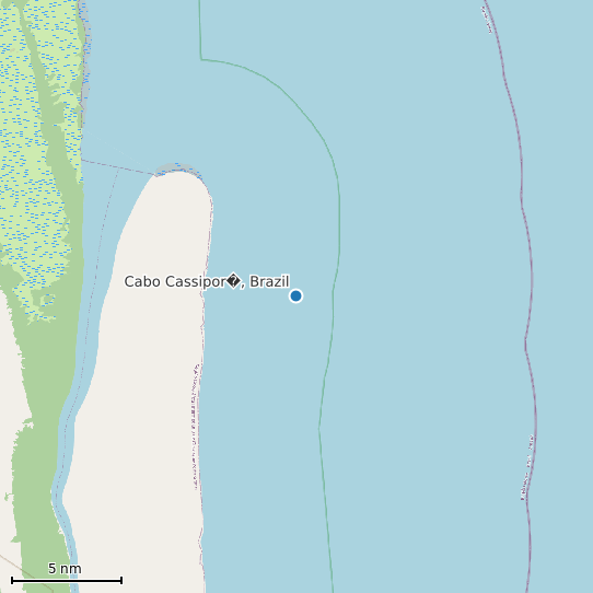 Map of Cabo Cassipor�, Brazil Tide Prediction Station