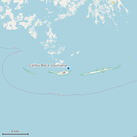 Map of Caillou Boca, Louisiana Tide Prediction Station