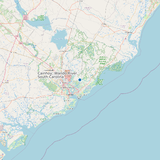 Cainhoy, Wando River, South Carolina map