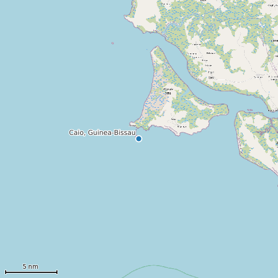 Map of Caio, Guinea-Bissau Tide Prediction Station