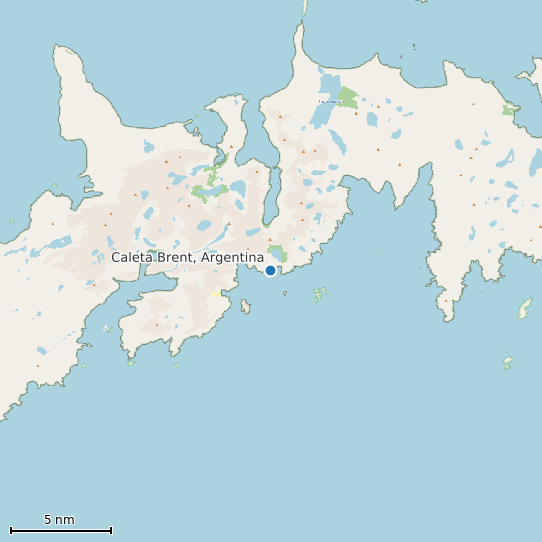 Map of Caleta Brent, Argentina Tide Prediction Station
