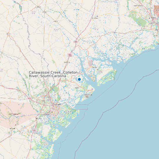 Map of Callawassie Creek, Colleton River, South Carolina Tide Prediction Station