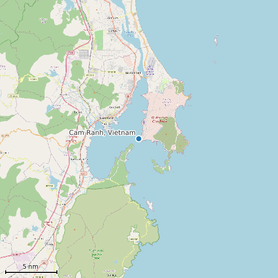 Map of Cam Ranh, Vietnam Tide Prediction Station