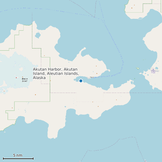 Map of Akutan Harbor, Akutan Island, Aleutian Islands, Alaska Tide Prediction Station