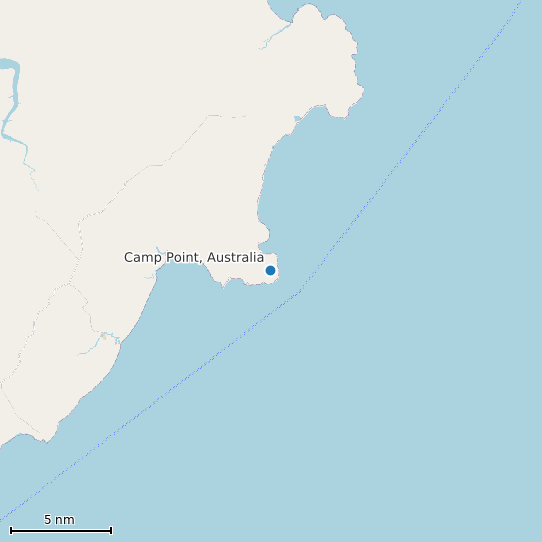 Map of Camp Point, Australia Tide Prediction Station