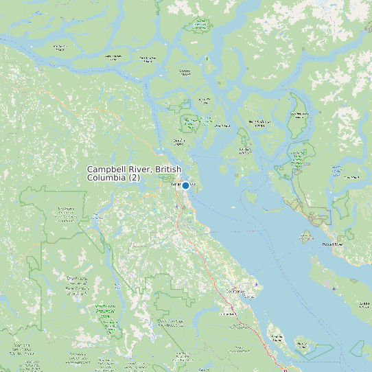Map of Campbell River, British Columbia (2) Tide Prediction Station