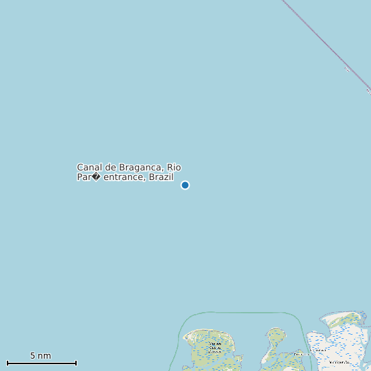 Map of Canal de Braganca, Rio Par� entrance, Brazil Tide Prediction Station