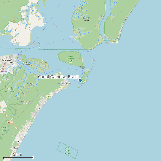 Map of Canal Galheta, Brazil Tide Prediction Station
