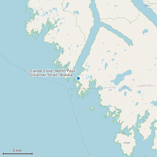 Map of Canoe Cove, North Pass, Lisianski Strait, Alaska Tide Prediction Station