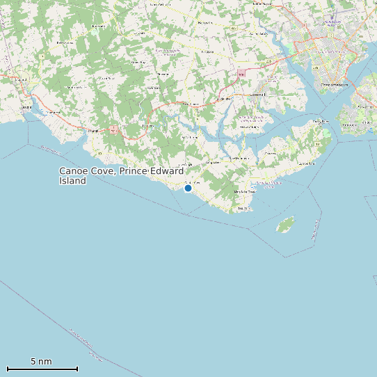 Map of Canoe Cove, Prince Edward Island Tide Prediction Station