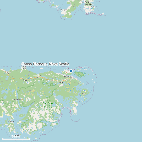 Map of Canso Harbour, Nova Scotia (2) Tide Prediction Station