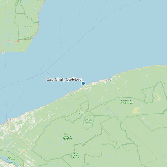 Map of Cap Chat, Qu�bec Tide Prediction Station