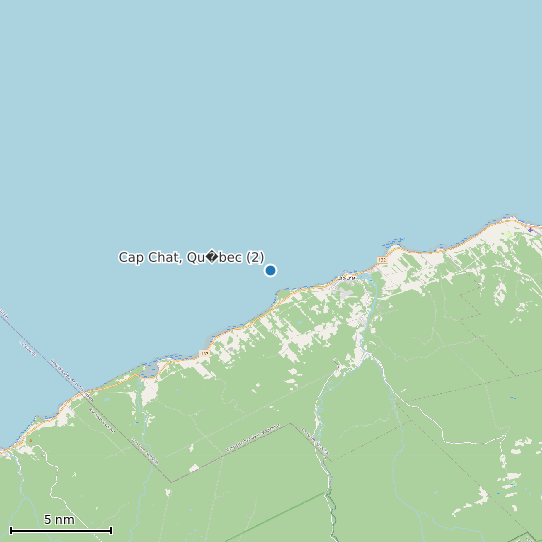 Map of Cap Chat, Qu�bec (2) Tide Prediction Station