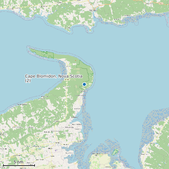 Map of Cape Blomidon, Nova Scotia (2) Tide Prediction Station