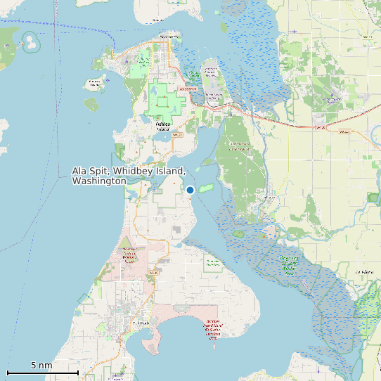 Map of Ala Spit, Whidbey Island, Washington Tide Prediction Station