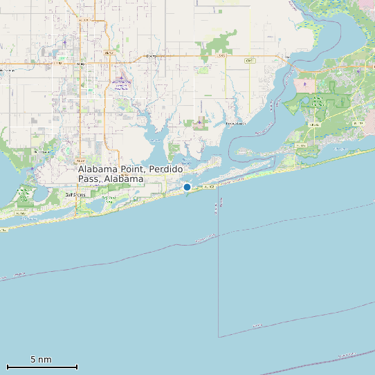 Map of Alabama Point, Perdido Pass, Alabama Tide Prediction Station