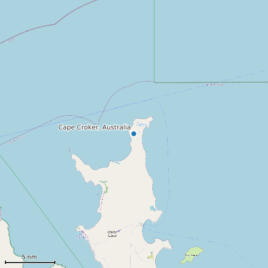 Map of Cape Croker, Australia Tide Prediction Station