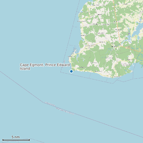 Map of Cape Egmont, Prince Edward Island Tide Prediction Station