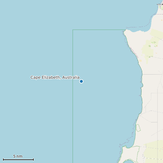 Map of Cape Elizabeth, Australia Tide Prediction Station