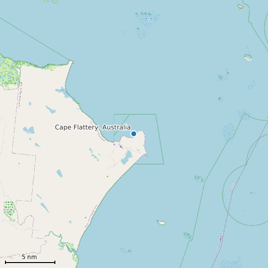 Map of Cape Flattery, Australia Tide Prediction Station