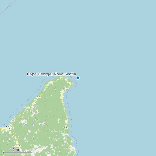 Map of Cape George, Nova Scotia Tide Prediction Station