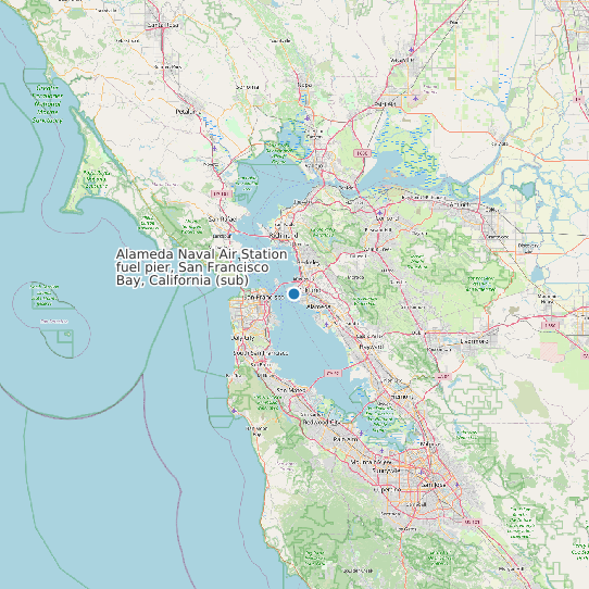 Map of Alameda Naval Air Station fuel pier, San Francisco Bay, California (sub) Tide Prediction Station