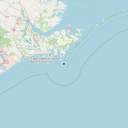 Cape Lookout (ocean), North Carolina map