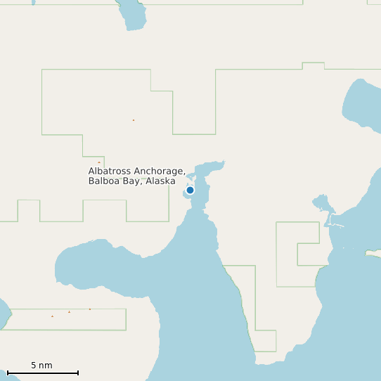 Map of Albatross Anchorage, Balboa Bay, Alaska Tide Prediction Station