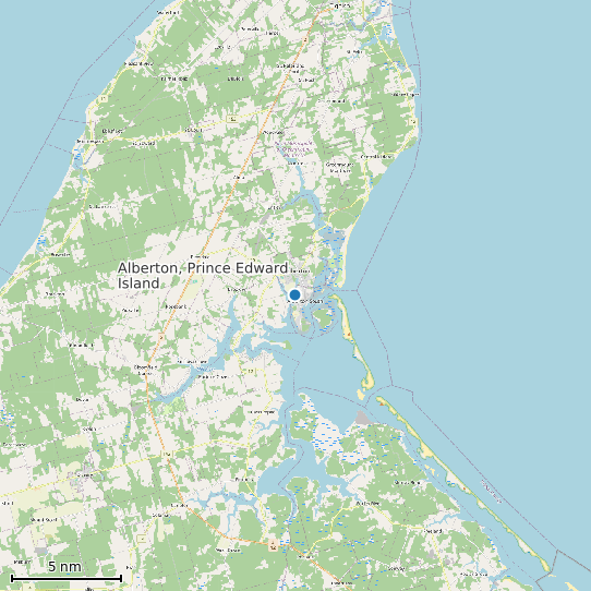 Map of Alberton, Prince Edward Island Tide Prediction Station