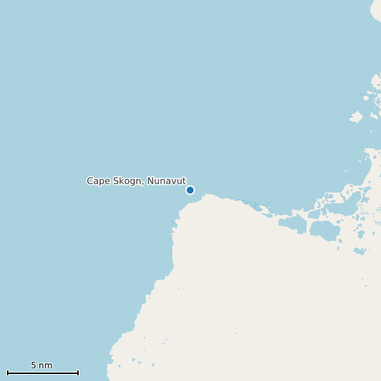 Map of Cape Skogn, Nunavut Tide Prediction Station