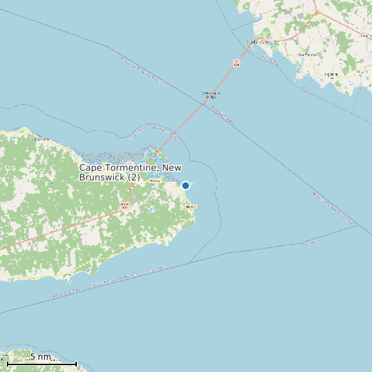 Map of Cape Tormentine, New Brunswick (2) Tide Prediction Station