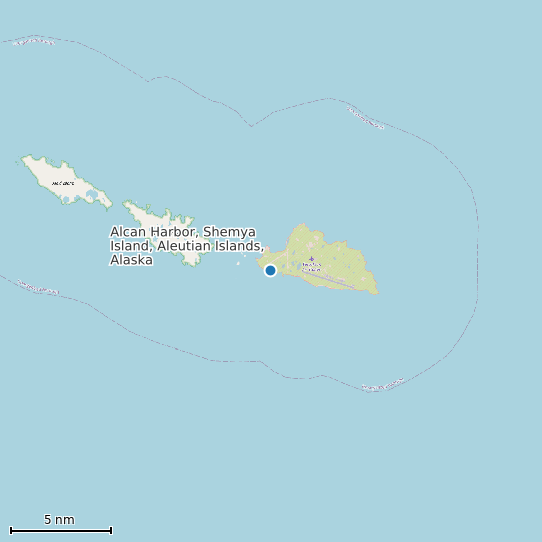 Map of Alcan Harbor, Shemya Island, Aleutian Islands, Alaska Tide Prediction Station