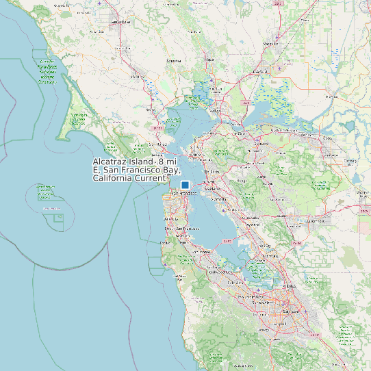 Alcatraz Island .8 mi E, San Francisco Bay, California Current map