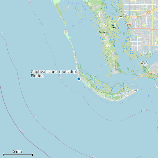 Map of Captiva Island (outside), Florida Tide Prediction Station