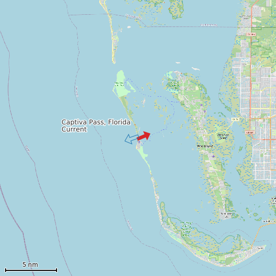 Map of Captiva Pass, Florida Current Prediction Station