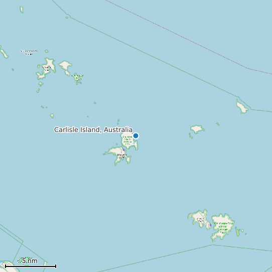 Map of Carlisle Island, Australia Tide Prediction Station