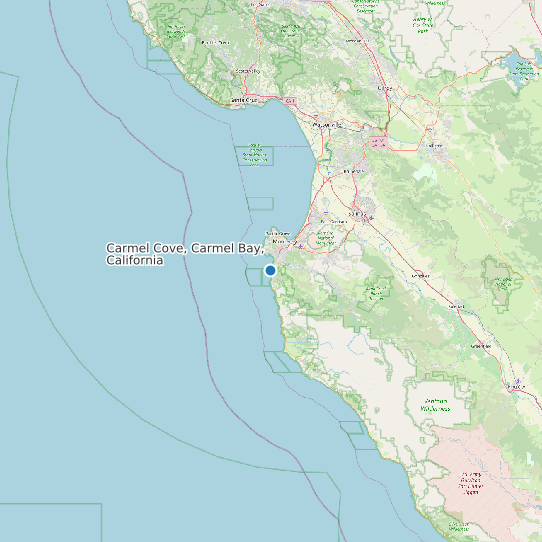 Map of Carmel Cove, Carmel Bay, California Tide Prediction Station