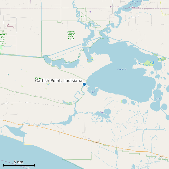 Map of Catfish Point, Louisiana Tide Prediction Station
