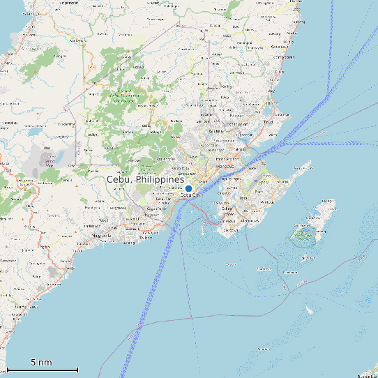 Map of Cebu, Philippines Tide Prediction Station