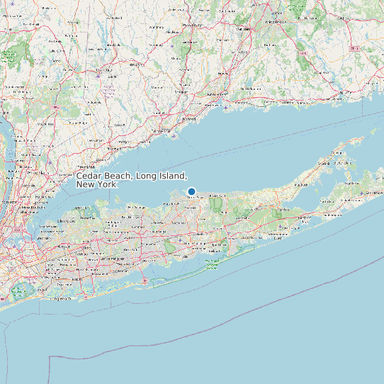 Map of Cedar Beach, Long Island, New York Tide Prediction Station