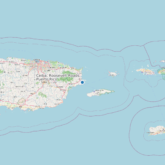 Map of Ceiba, Roosevelt Roads, Puerto Rico Tide Prediction Station